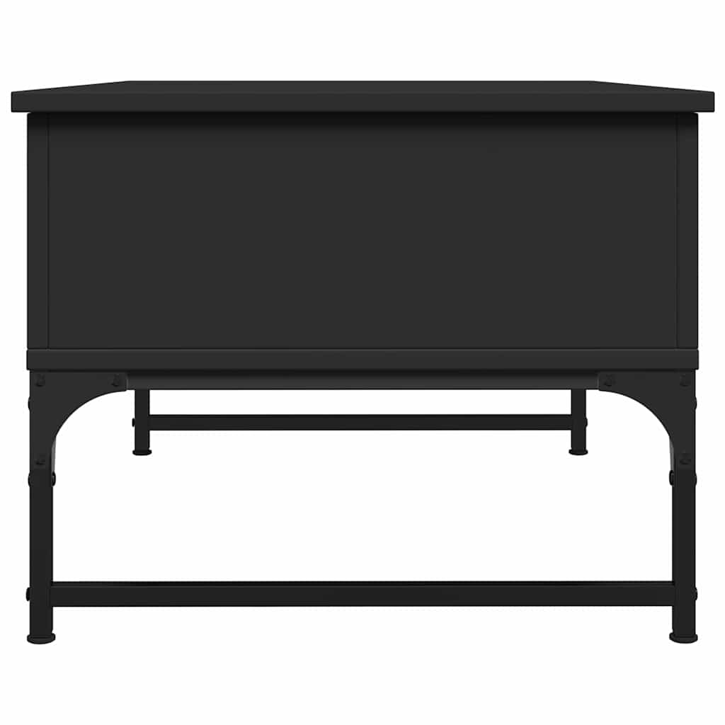 Coffee Table Black 70x50x40 cm Engineered Wood and Metal