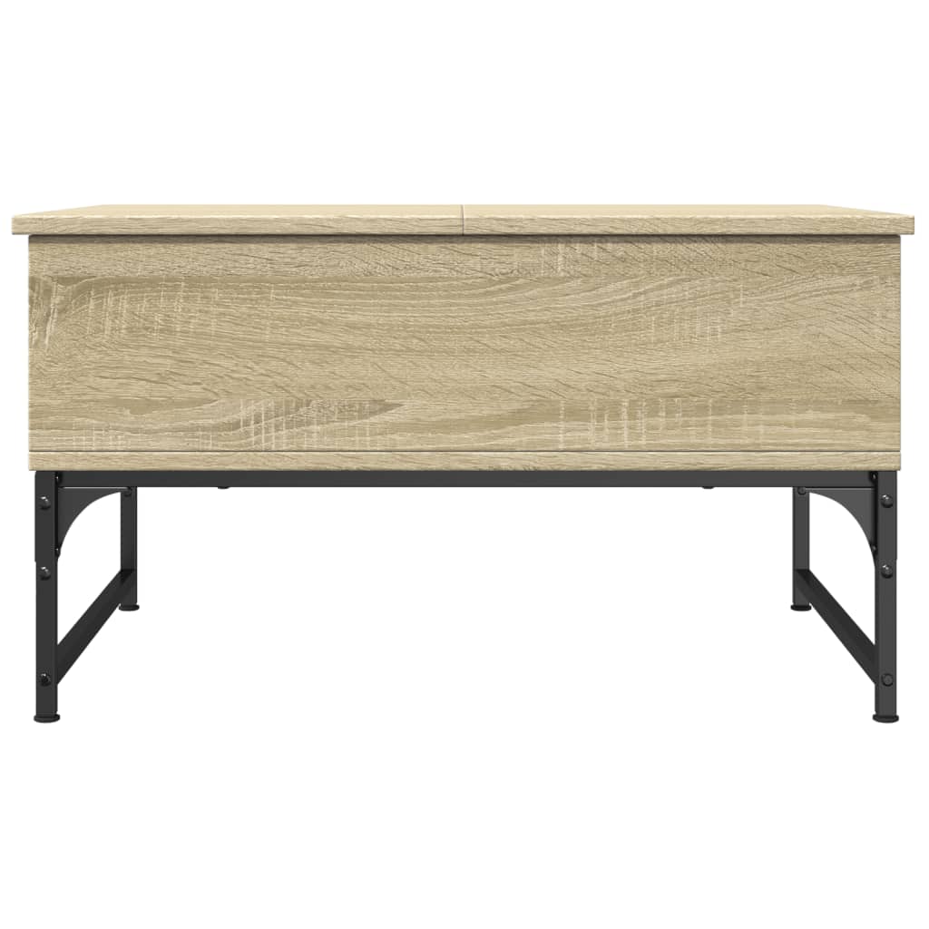 vidaXL Coffee Table Sonoma Oak 70x50x40 cm Engineered Wood and Metal