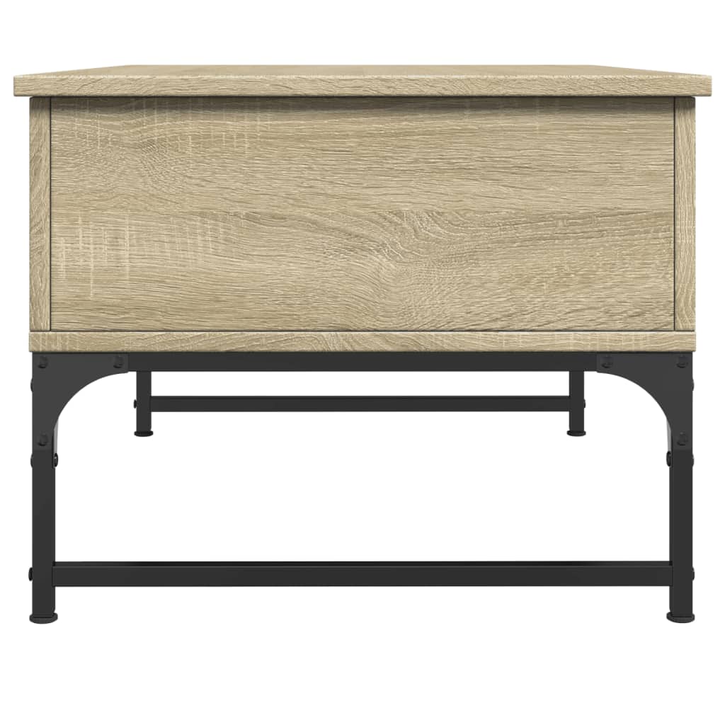 vidaXL Coffee Table Sonoma Oak 70x50x40 cm Engineered Wood and Metal