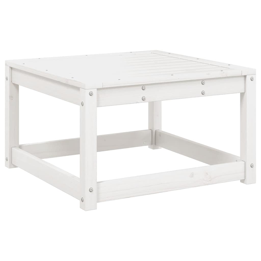5 Piece Garden Lounge Set White Solid Wood Pine
