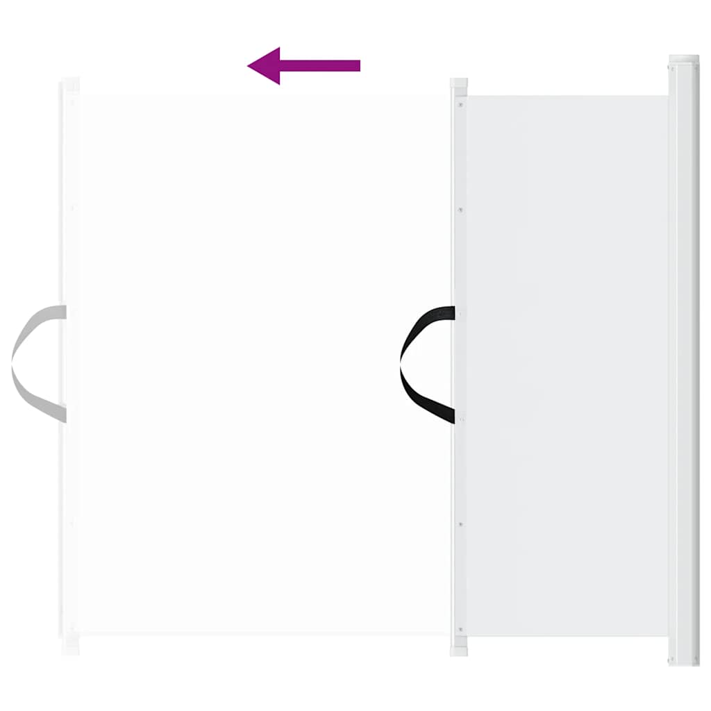 vidaXL Retractable Pet Gate White 102.5x125 cm