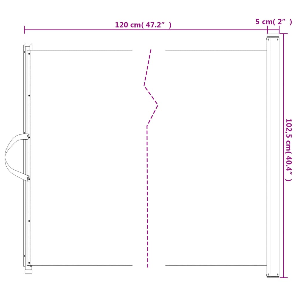 vidaXL Retractable Pet Gate White 102.5x125 cm