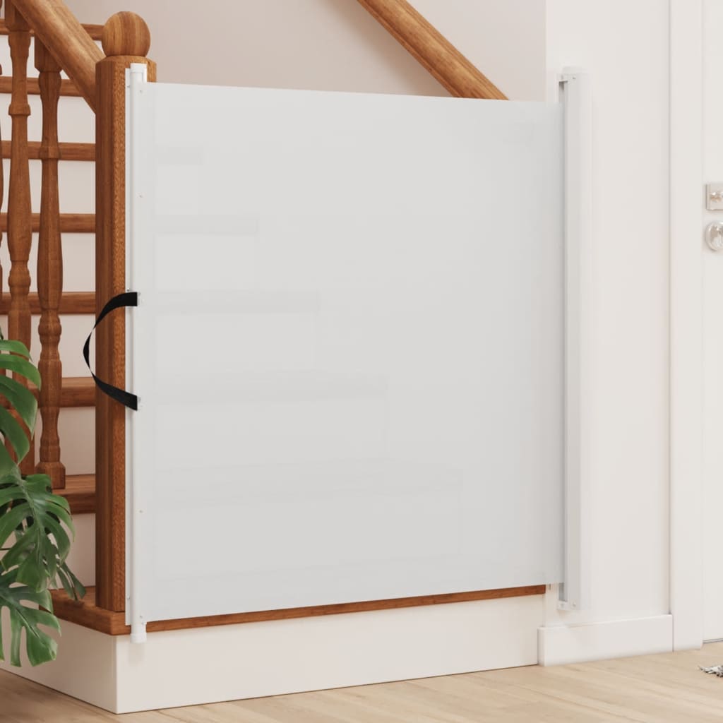 vidaXL Retractable Pet Gate White 102.5x125 cm