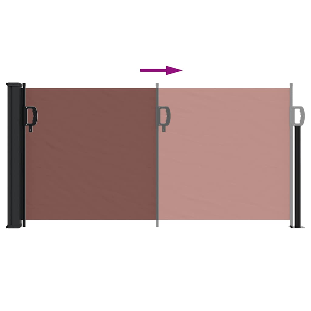 Retractable Side Awning Brown 100x300 cm