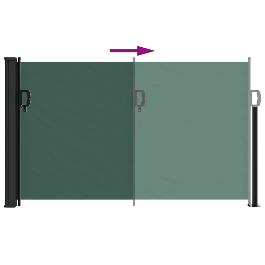 Retractable Side Awning Dark Green 117x300 cm
