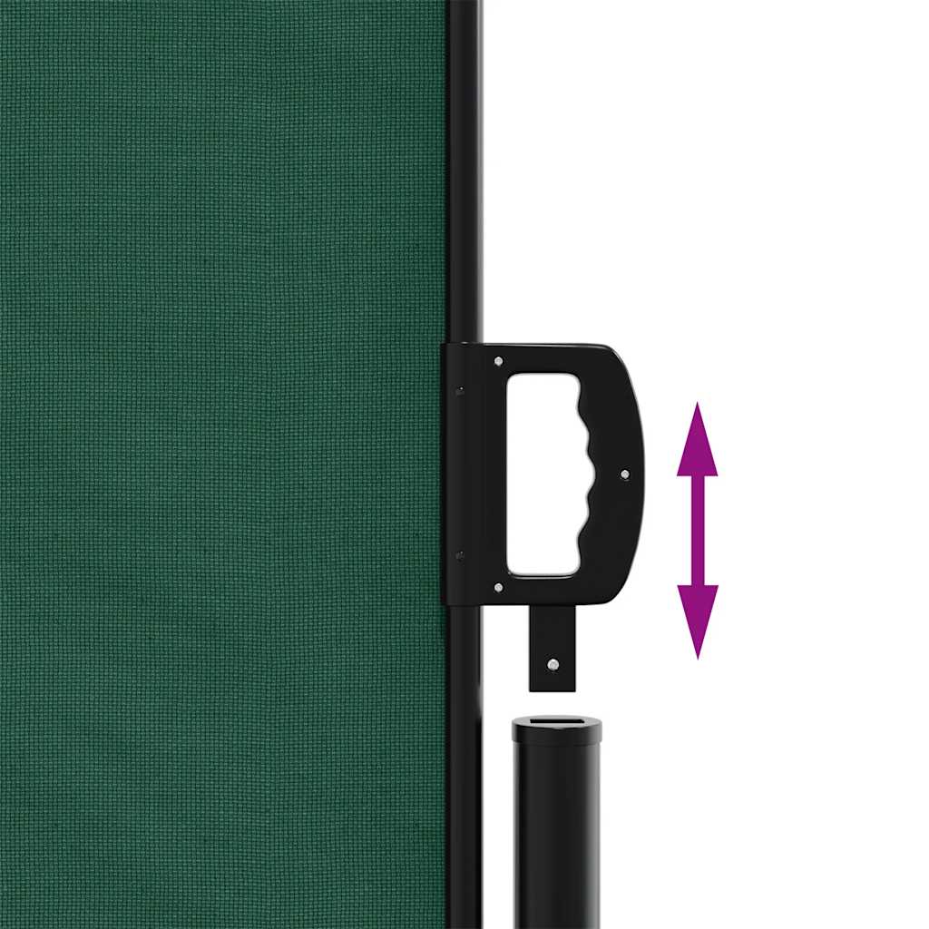 Retractable Side Awning Dark Green 117x300 cm