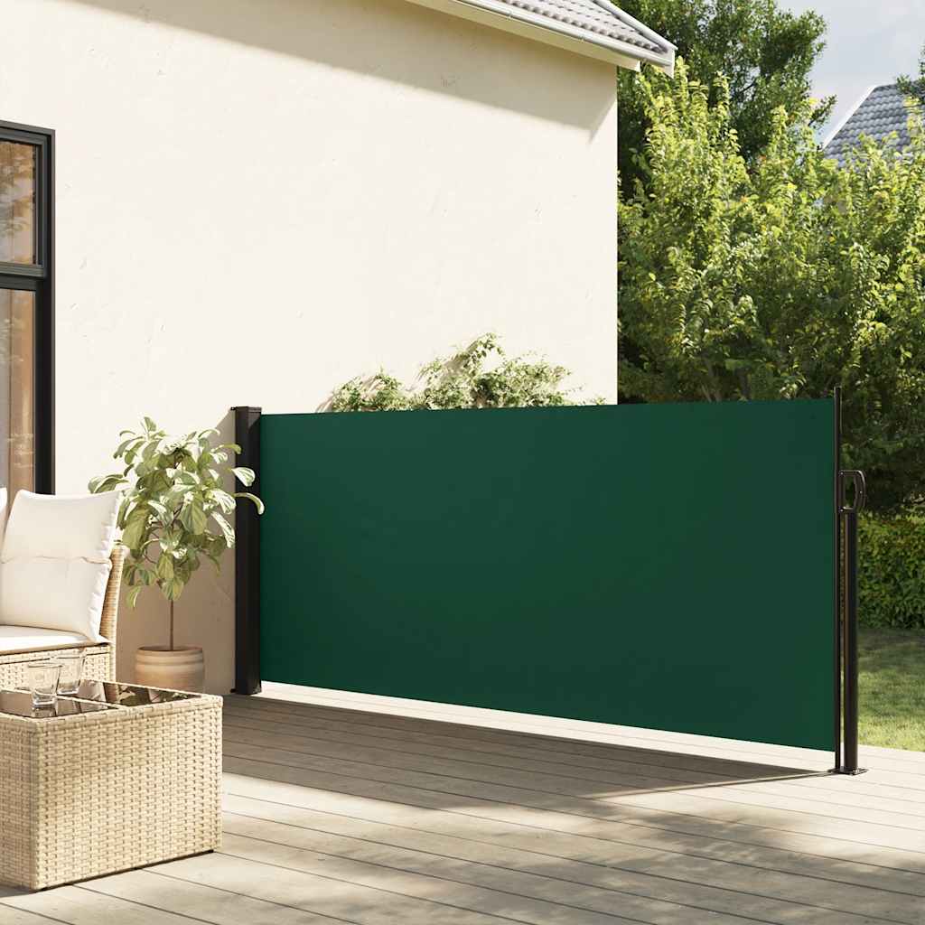 Retractable Side Awning Dark Green 117x300 cm