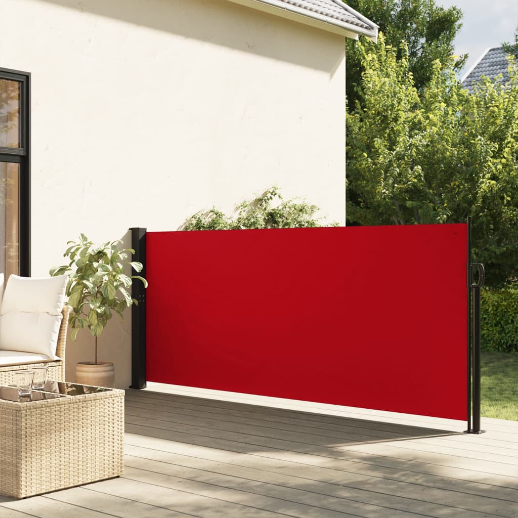 vidaXL Retractable Side Awning Red 140x300 cm