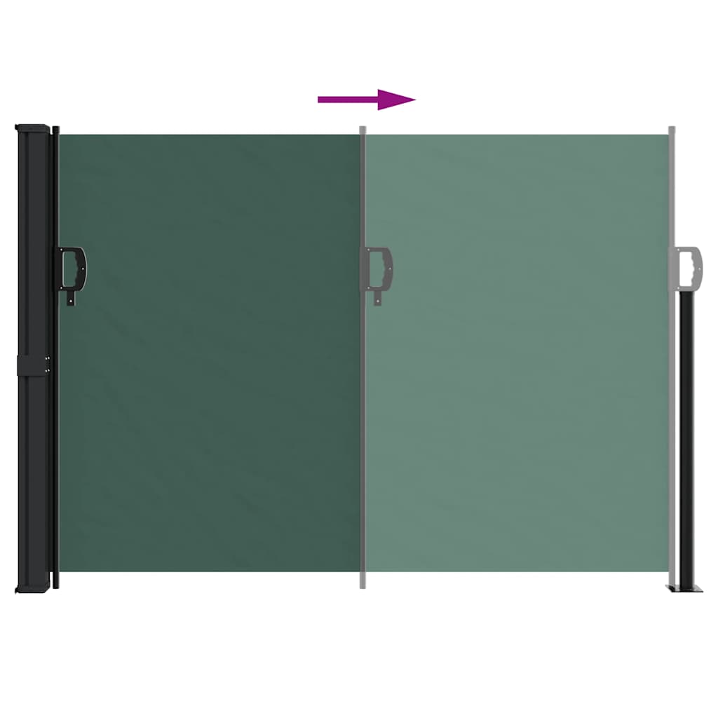 Retractable Side Awning Dark Green 140x300 cm