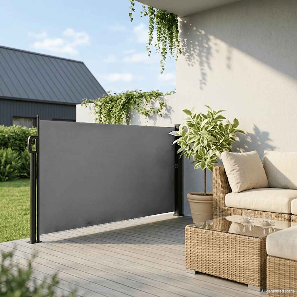 Retractable Side Awning Anthracite 140x300 cm