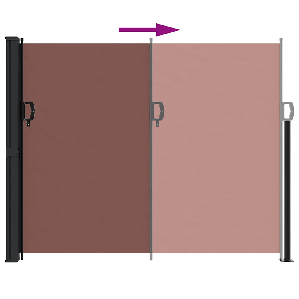 Retractable Side Awning Brown 160x300 cm