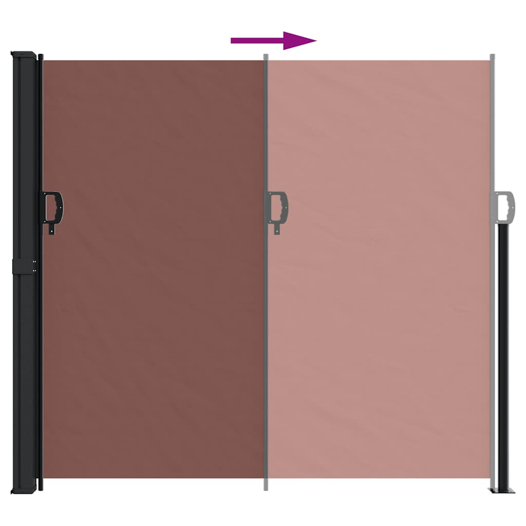 Retractable Side Awning Brown 180x300 cm