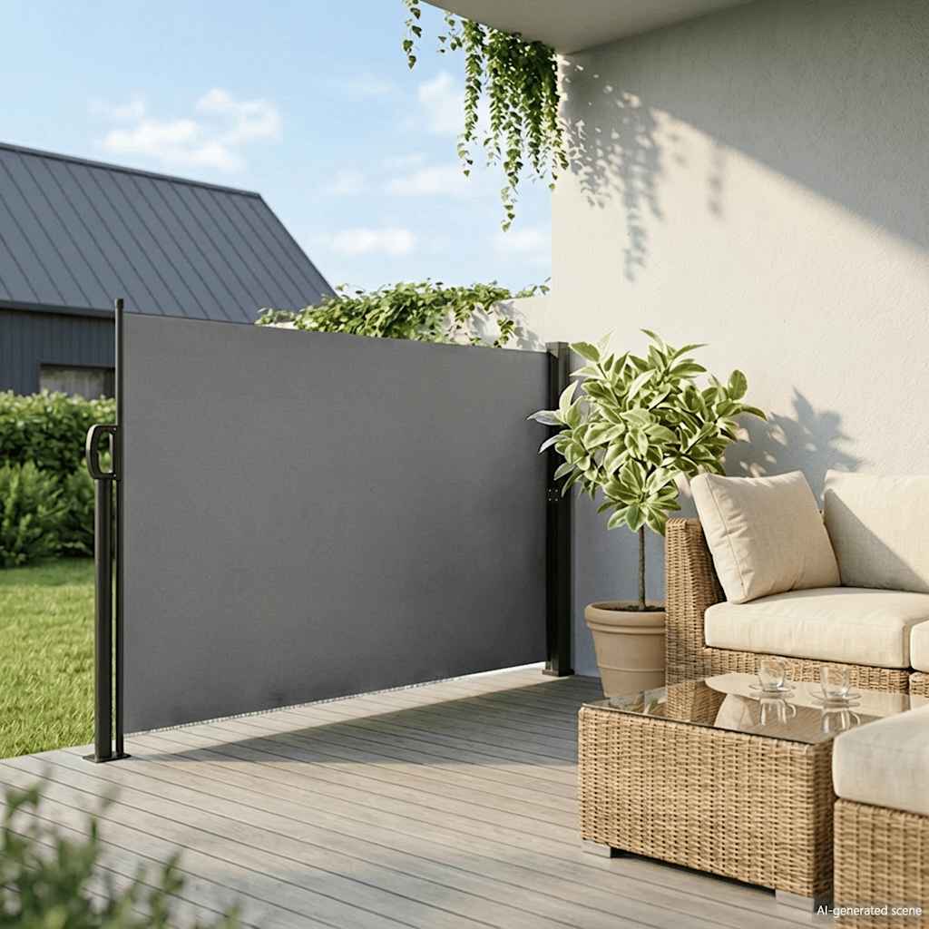 Retractable Side Awning Anthracite 180x300 cm