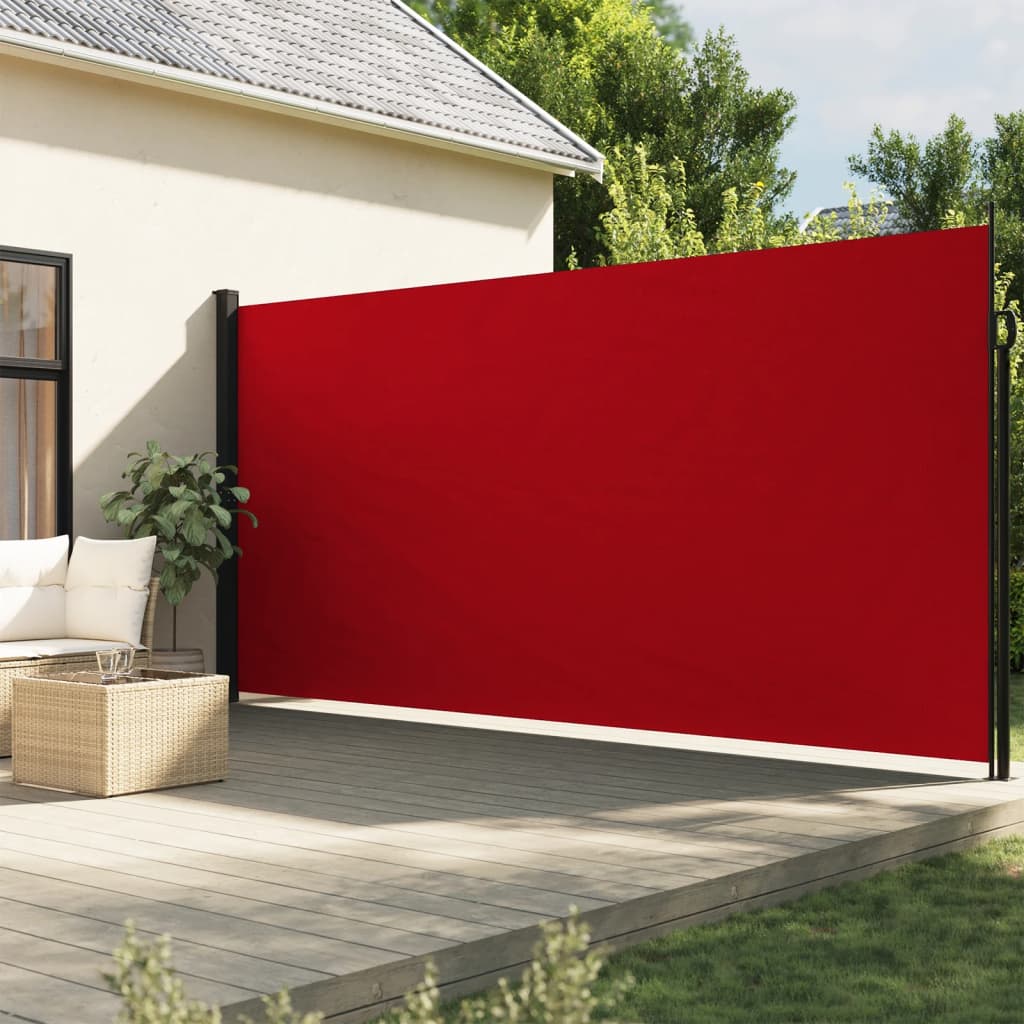 vidaXL Retractable Side Awning Red 220x300 cm