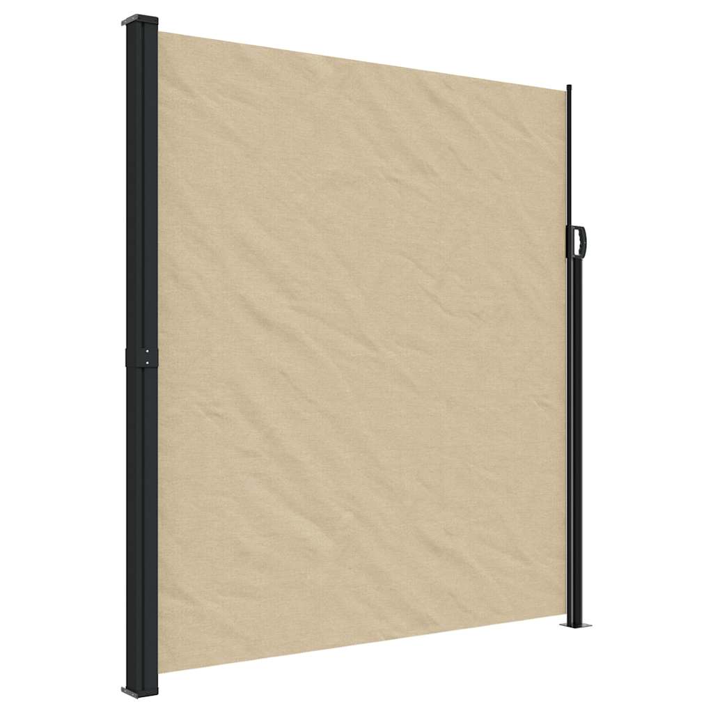 Retractable Side Awning Beige 220x300 cm