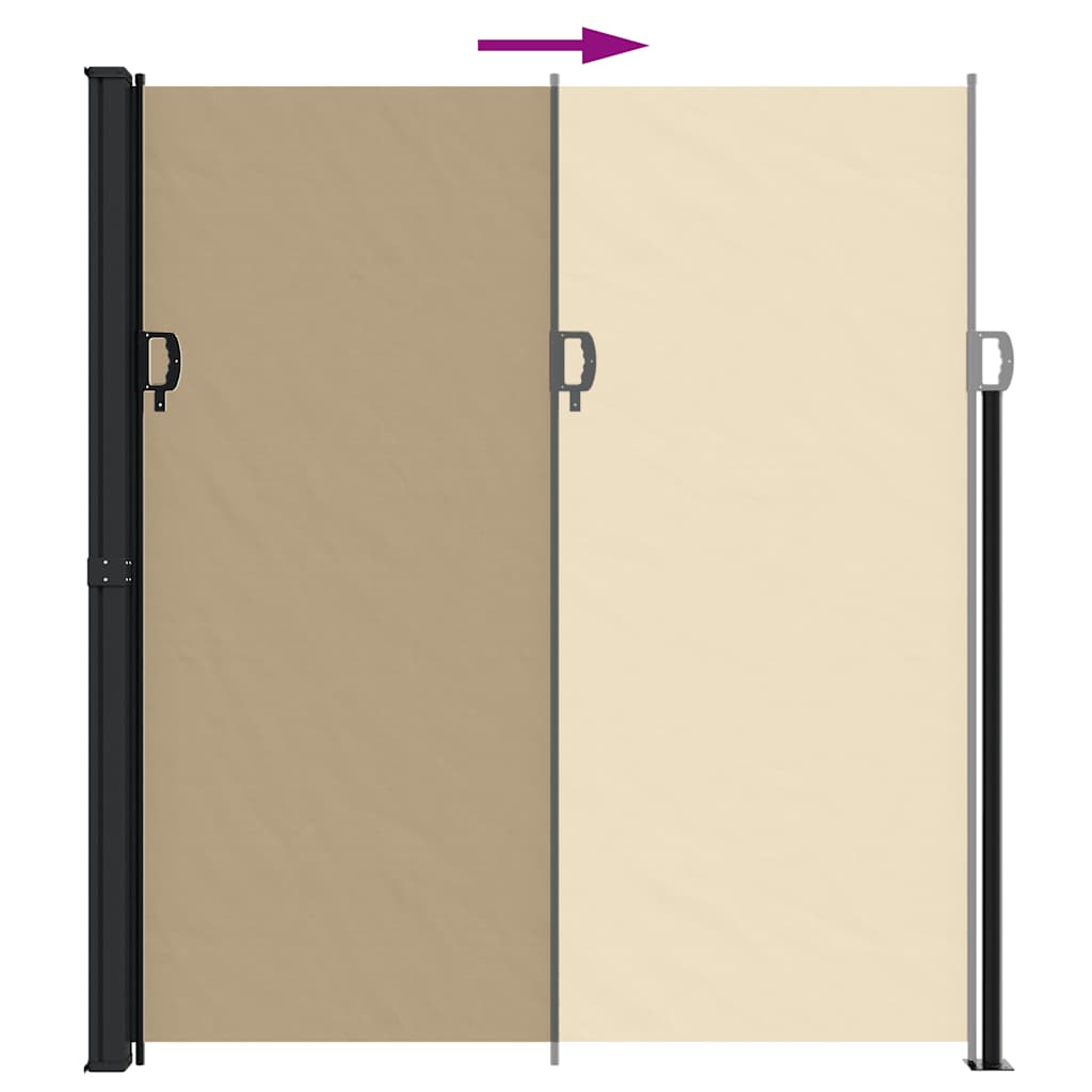 Retractable Side Awning Beige 220x300 cm