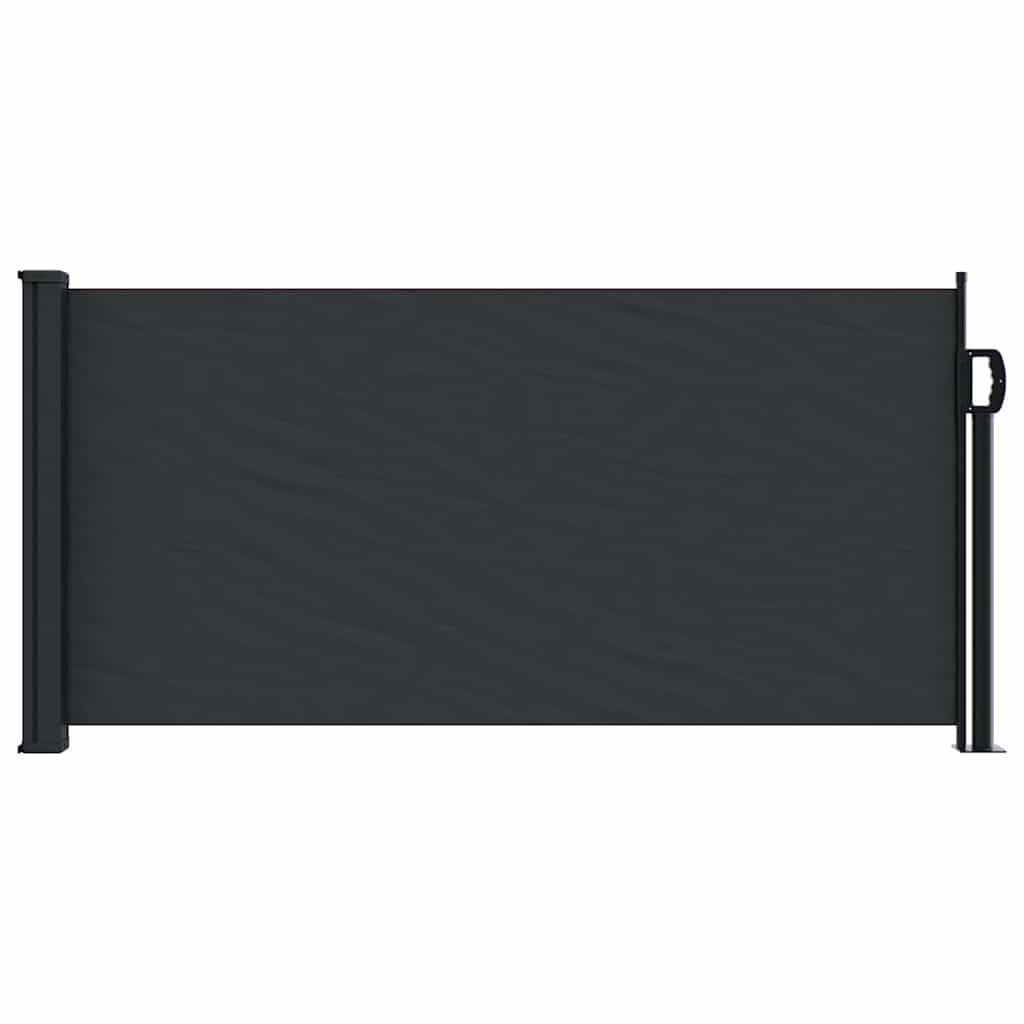 Retractable Side Awning Black 100x500 cm