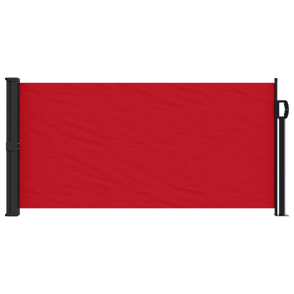 vidaXL Retractable Side Awning Red 100x500 cm