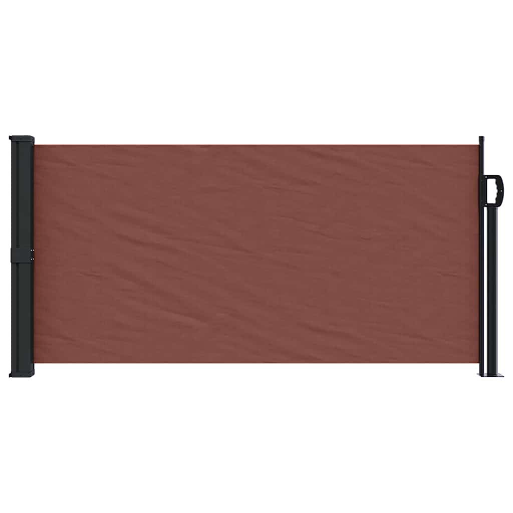 vidaXL Retractable Side Awning Brown 100x500 cm