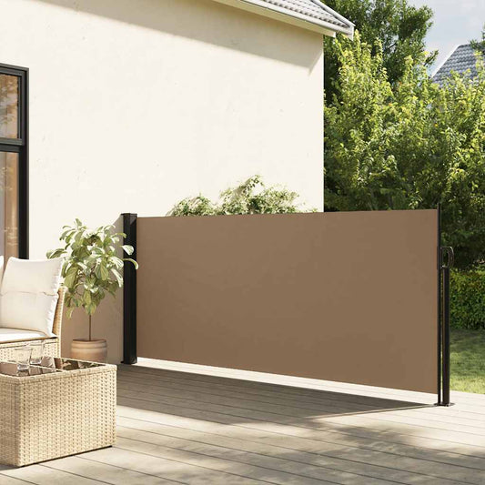 Retractable Side Awning Taupe 100x500 cm