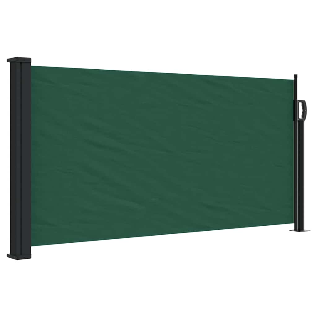 Retractable Side Awning Dark Green 100x500 cm