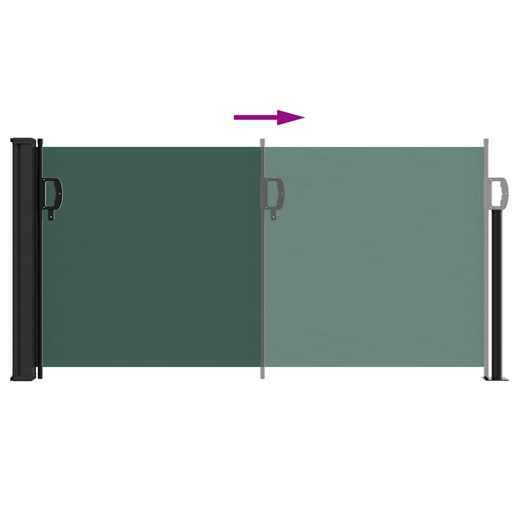 Retractable Side Awning Dark Green 100x500 cm