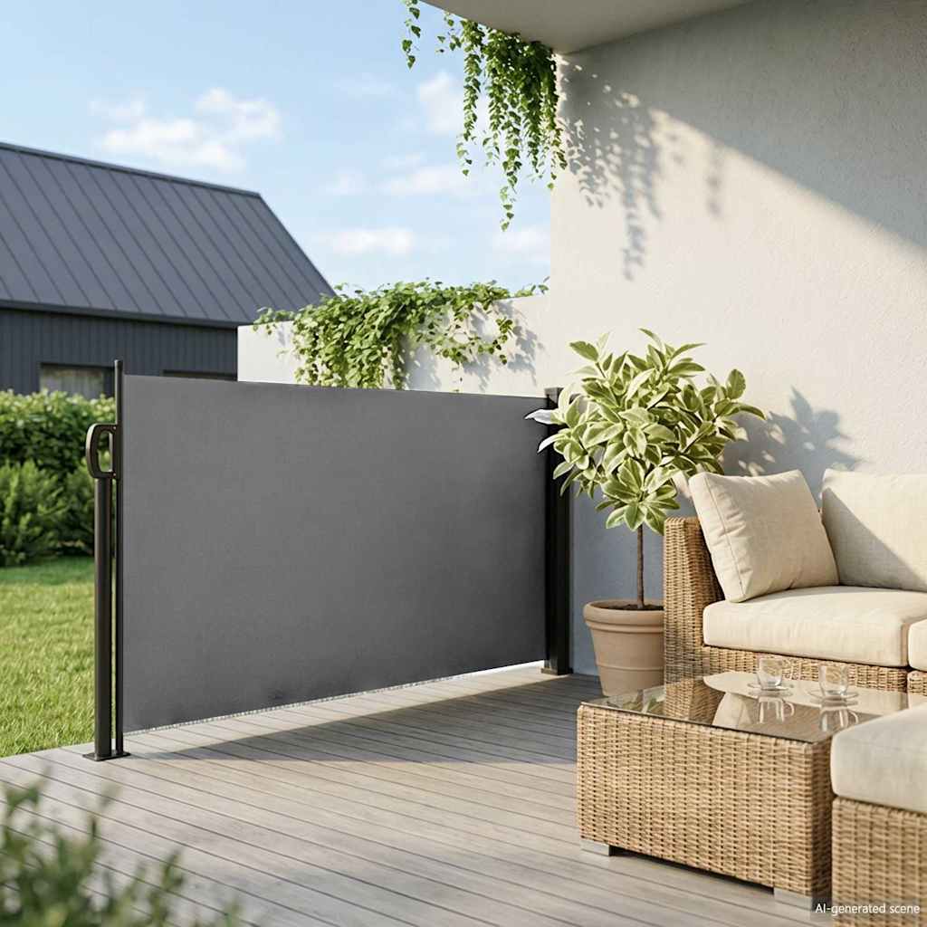 Retractable Side Awning Anthracite 100x500 cm