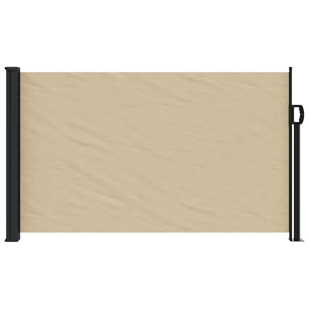Retractable Side Awning Beige 120x500 cm