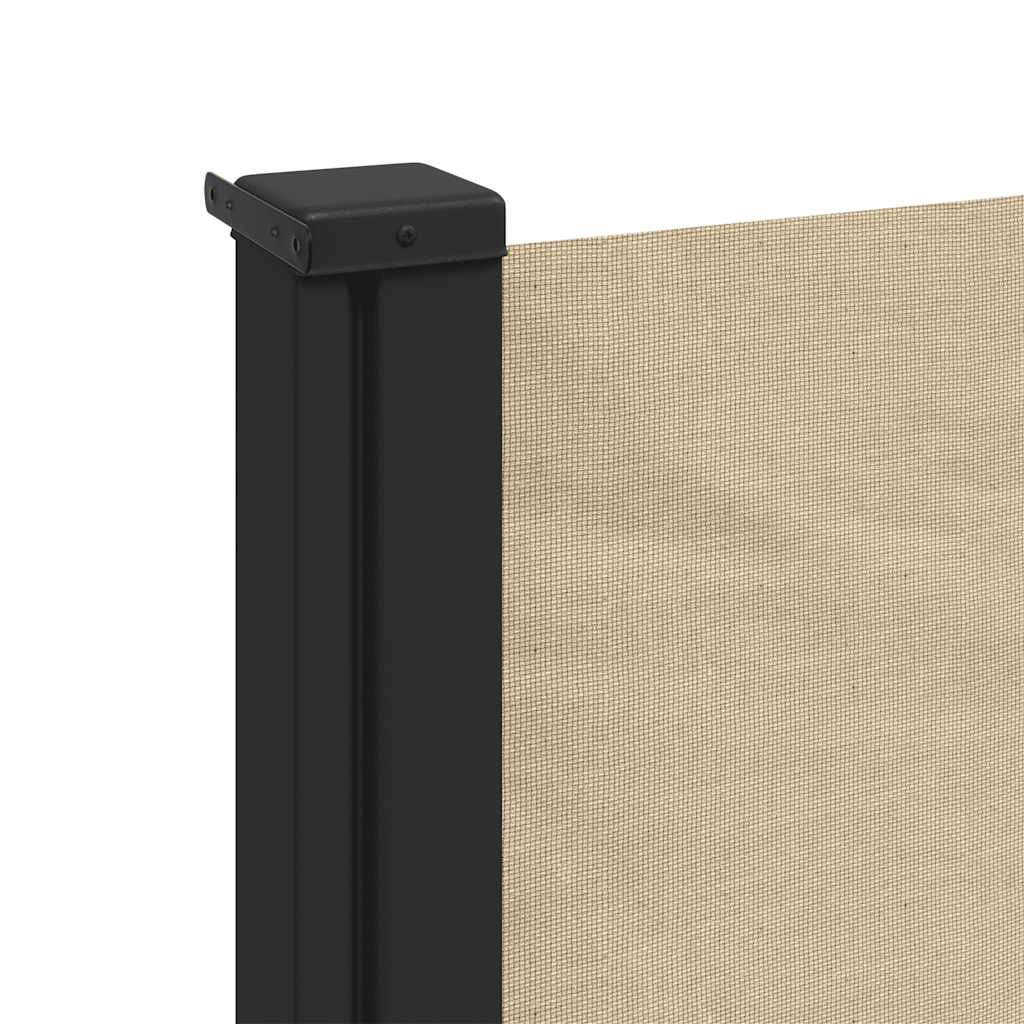 Retractable Side Awning Beige 120x500 cm