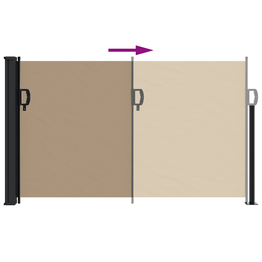Retractable Side Awning Taupe 120x500 cm