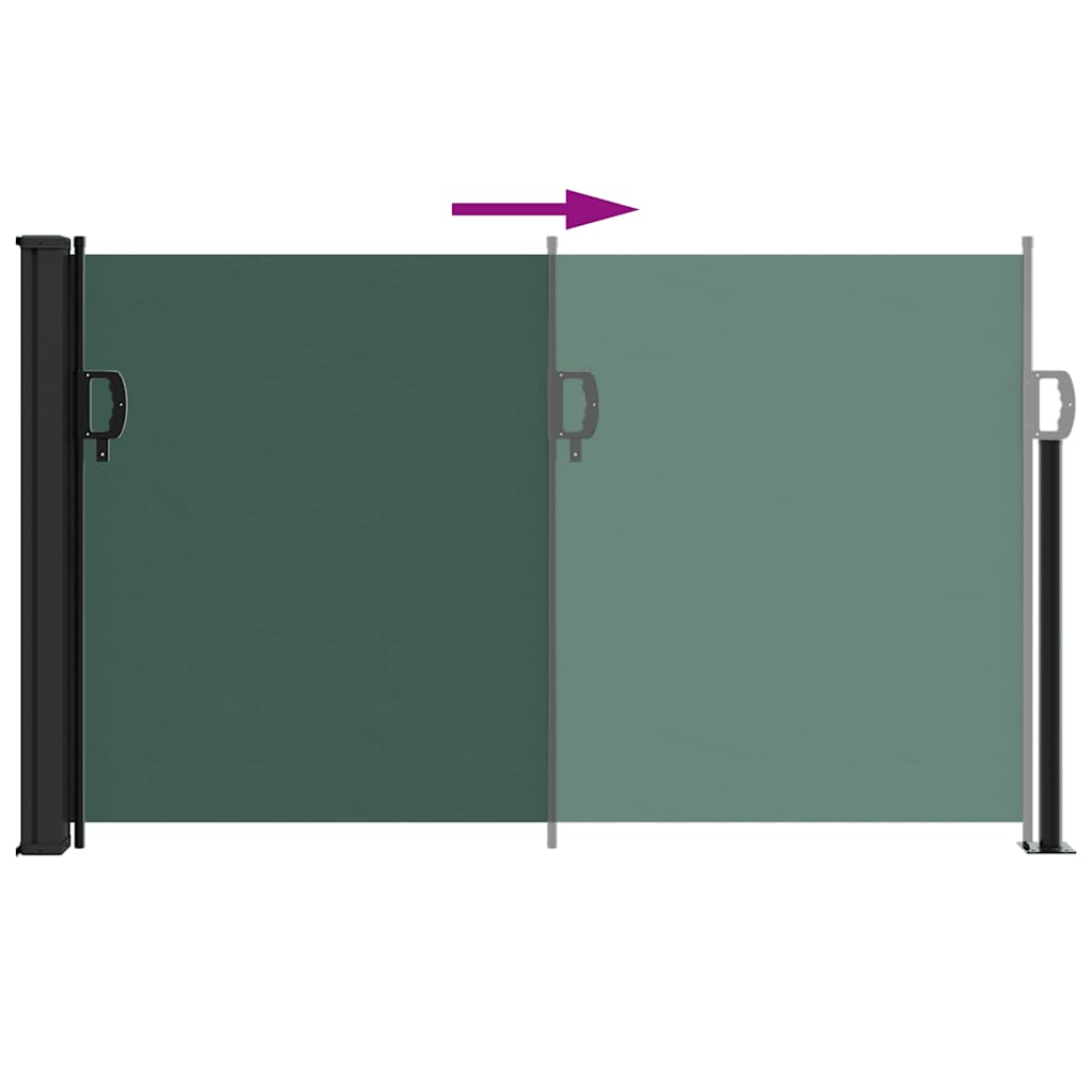 Retractable Side Awning Dark Green 120x500 cm
