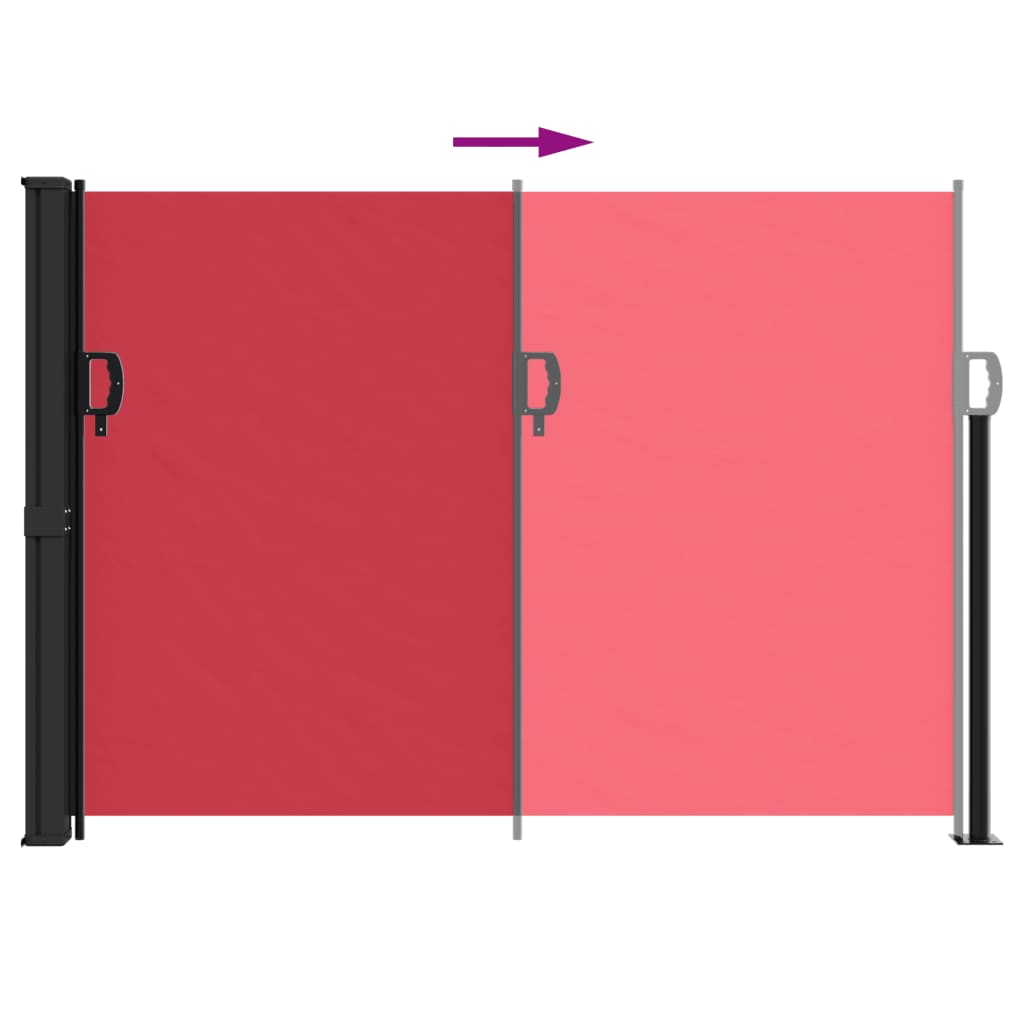 vidaXL Retractable Side Awning Red 140x500 cm