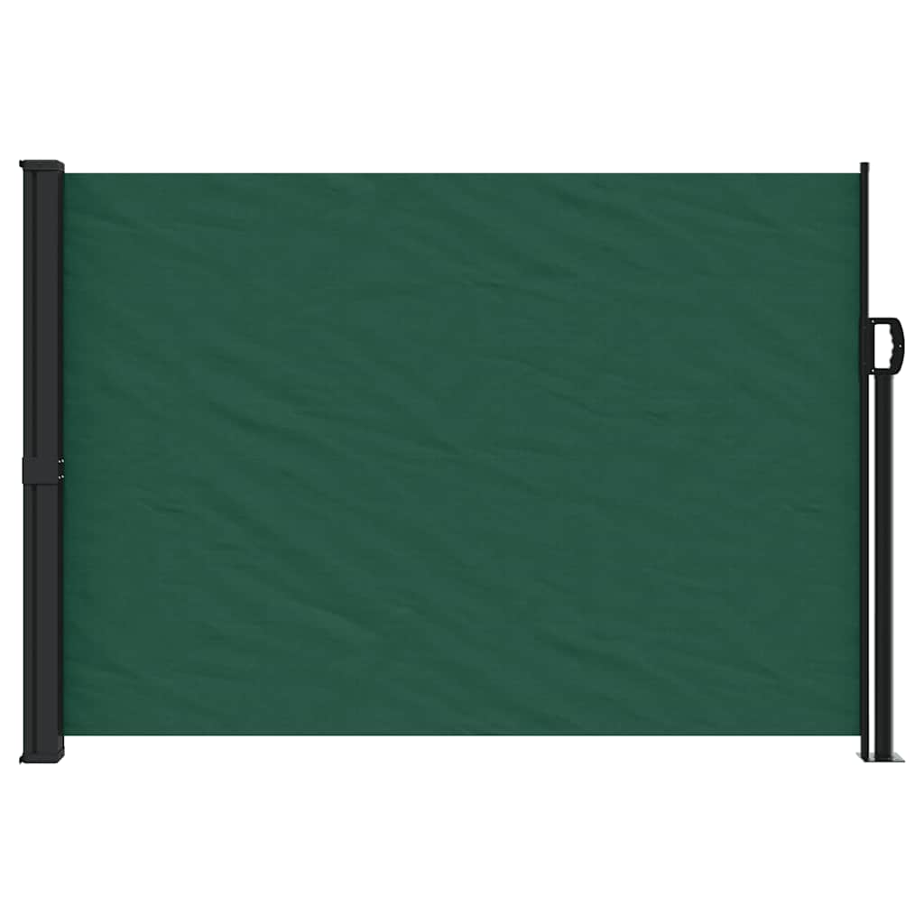 Retractable Side Awning Dark Green 140x500 cm