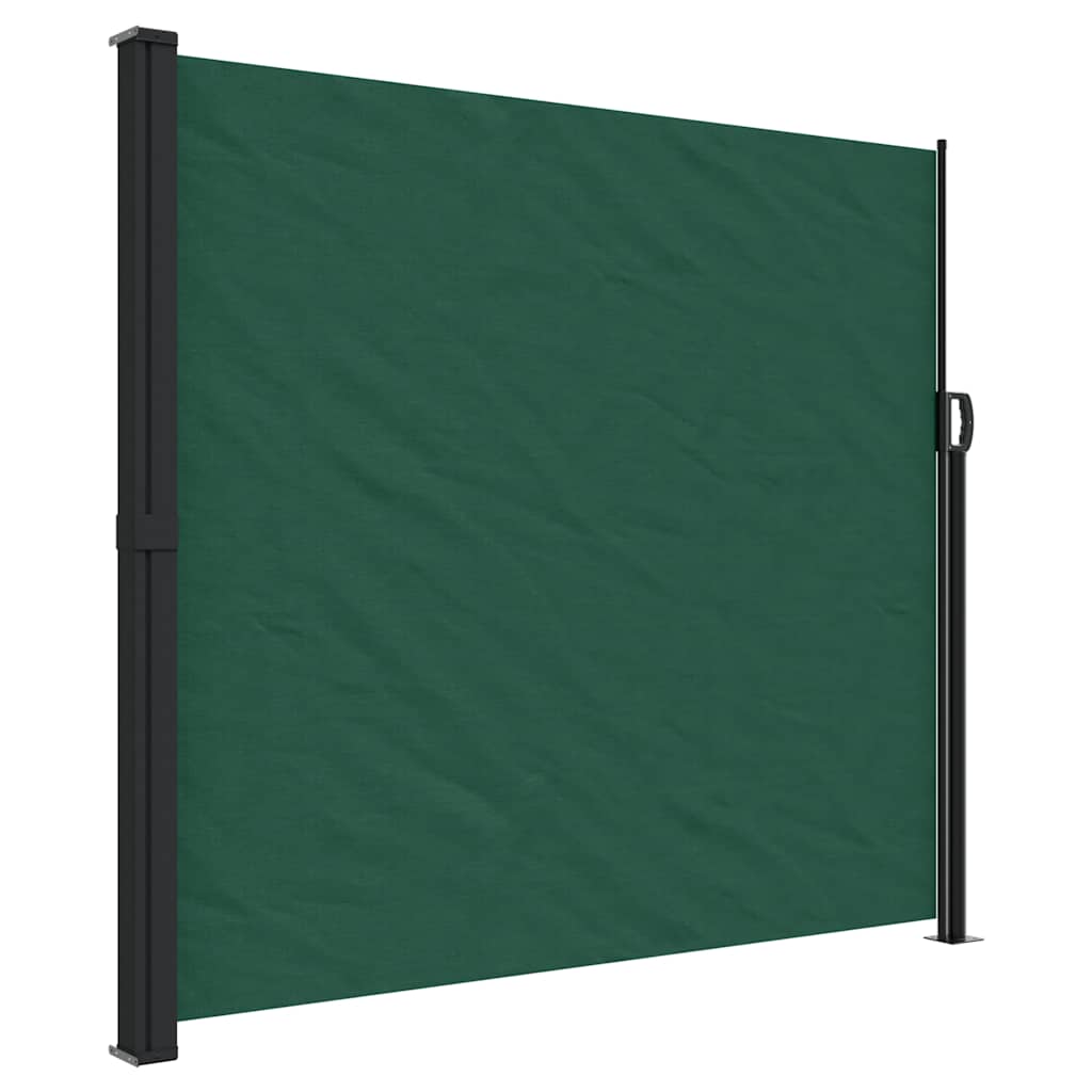 Retractable Side Awning Dark Green 180x500 cm
