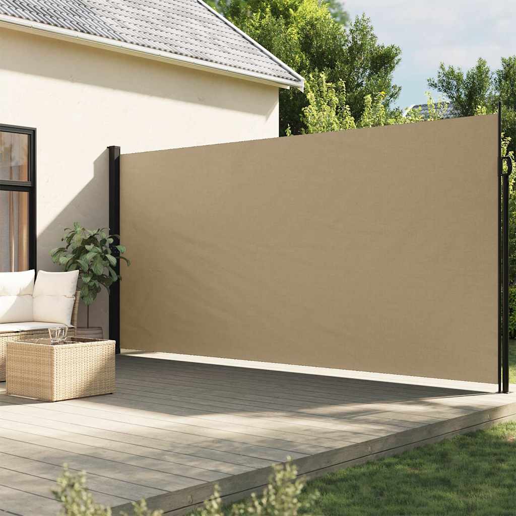 Retractable Side Awning Beige 200x500 cm