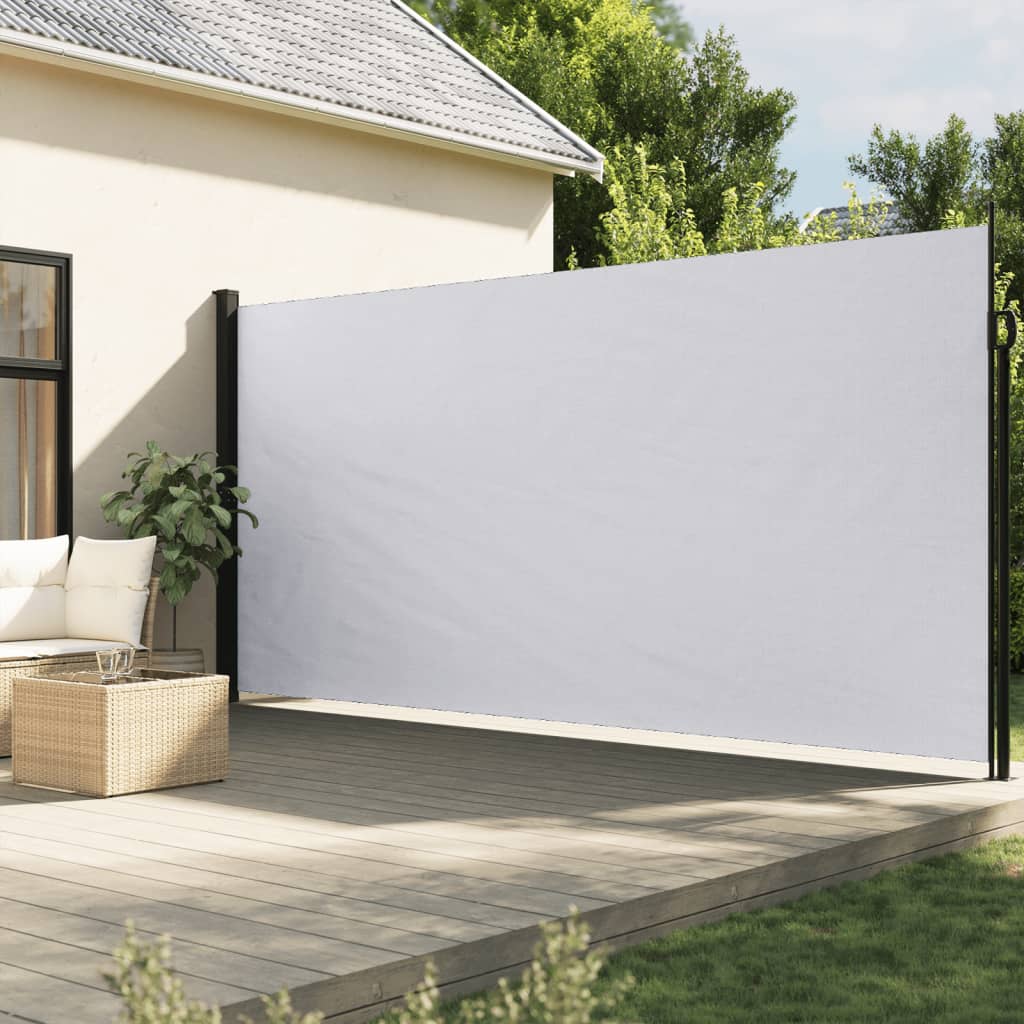 vidaXL Retractable Side Awning White 200x500 cm