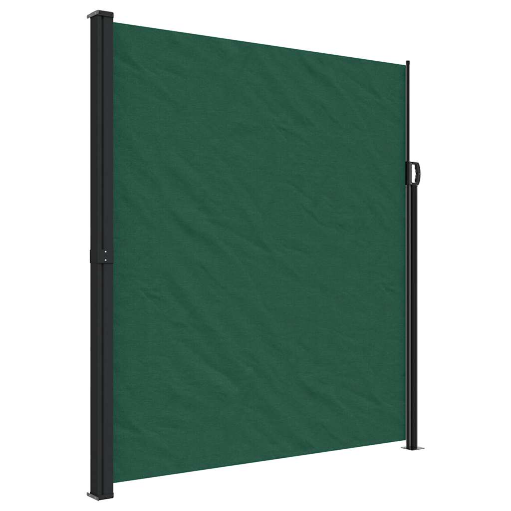 Retractable Side Awning Dark Green 220x500 cm