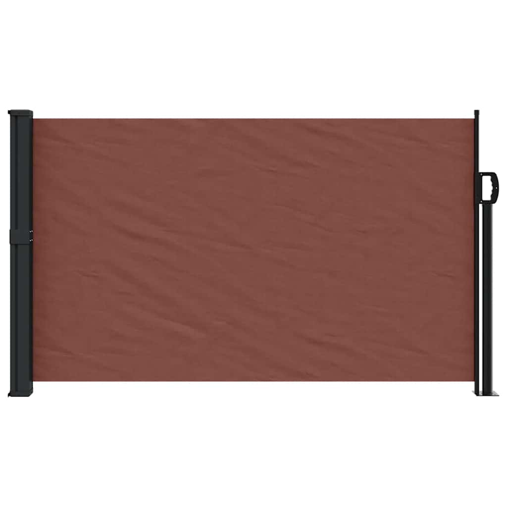 vidaXL Retractable Side Awning Brown 120x600 cm