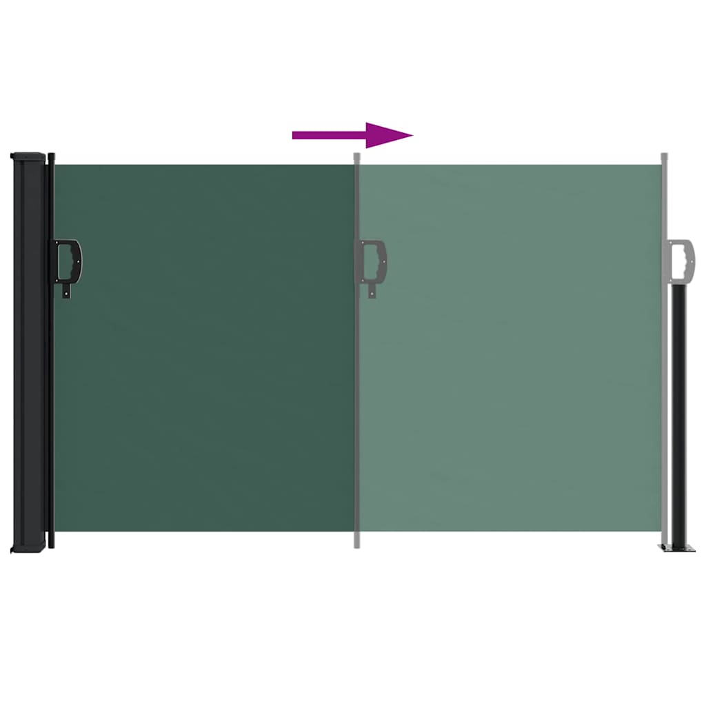 Retractable Side Awning Dark Green 120x600 cm