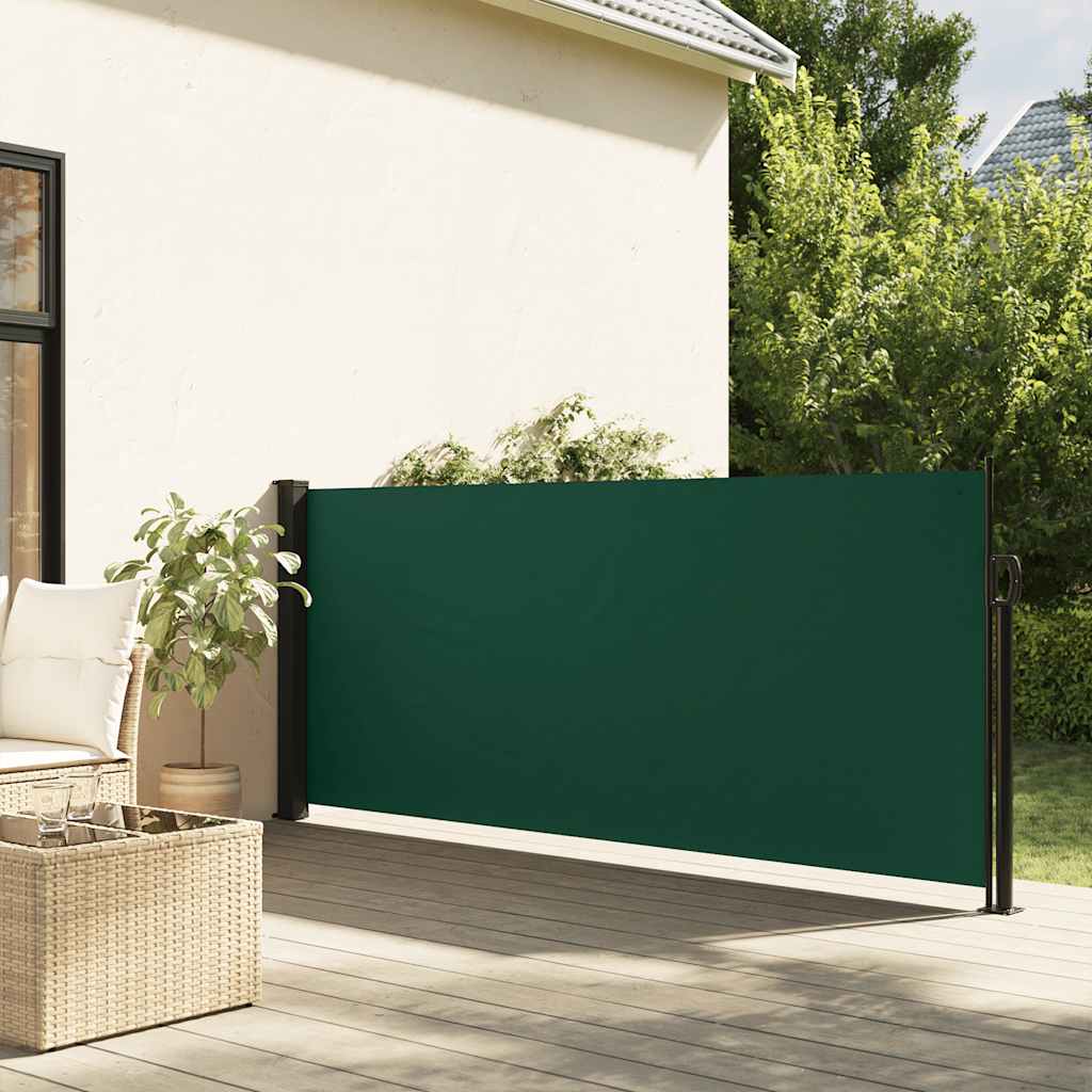 Retractable Side Awning Dark Green 120x600 cm