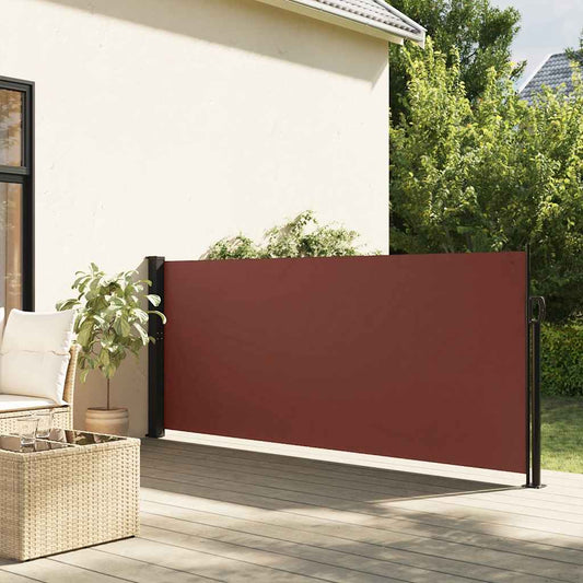 Retractable Side Awning Brown 140x600 cm