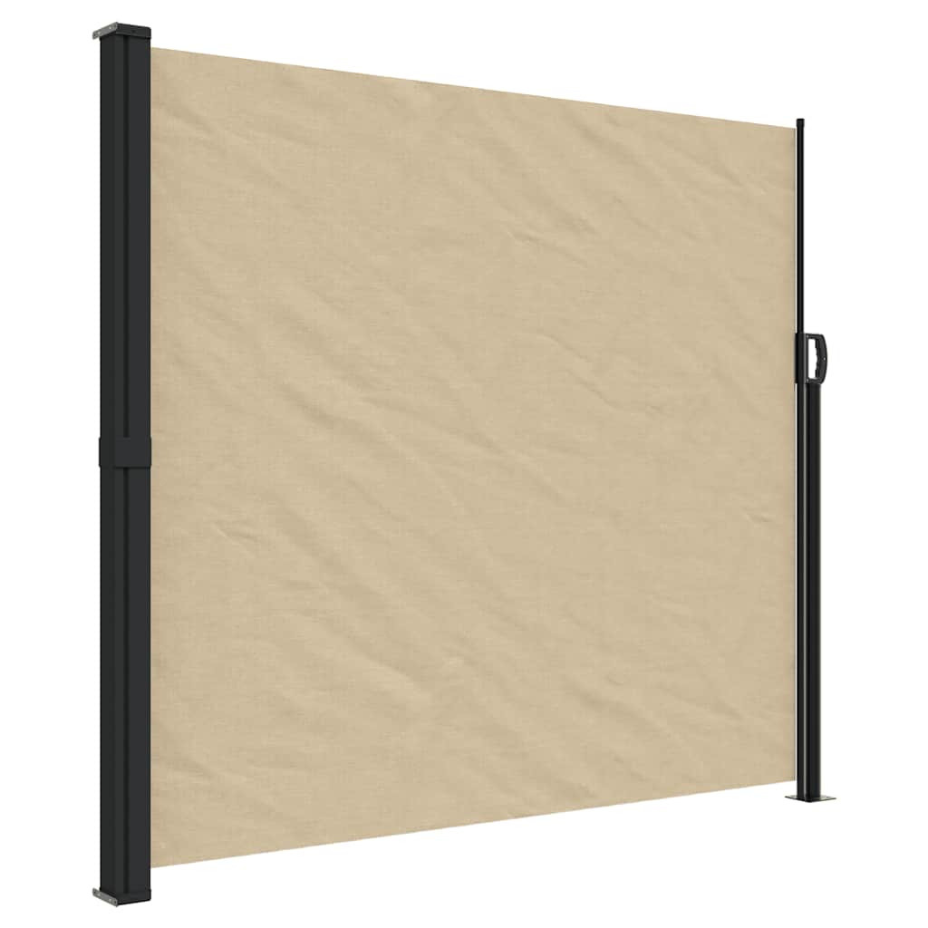 vidaXL Retractable Side Awning Beige 180x600 cm