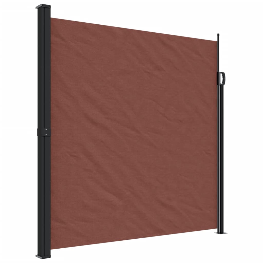 vidaXL Retractable Side Awning Brown 200x600 cm