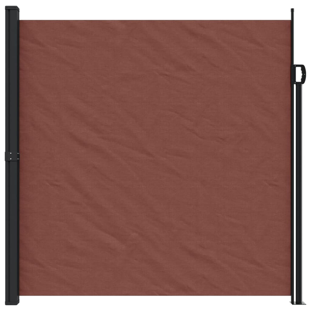 vidaXL Retractable Side Awning Brown 200x600 cm