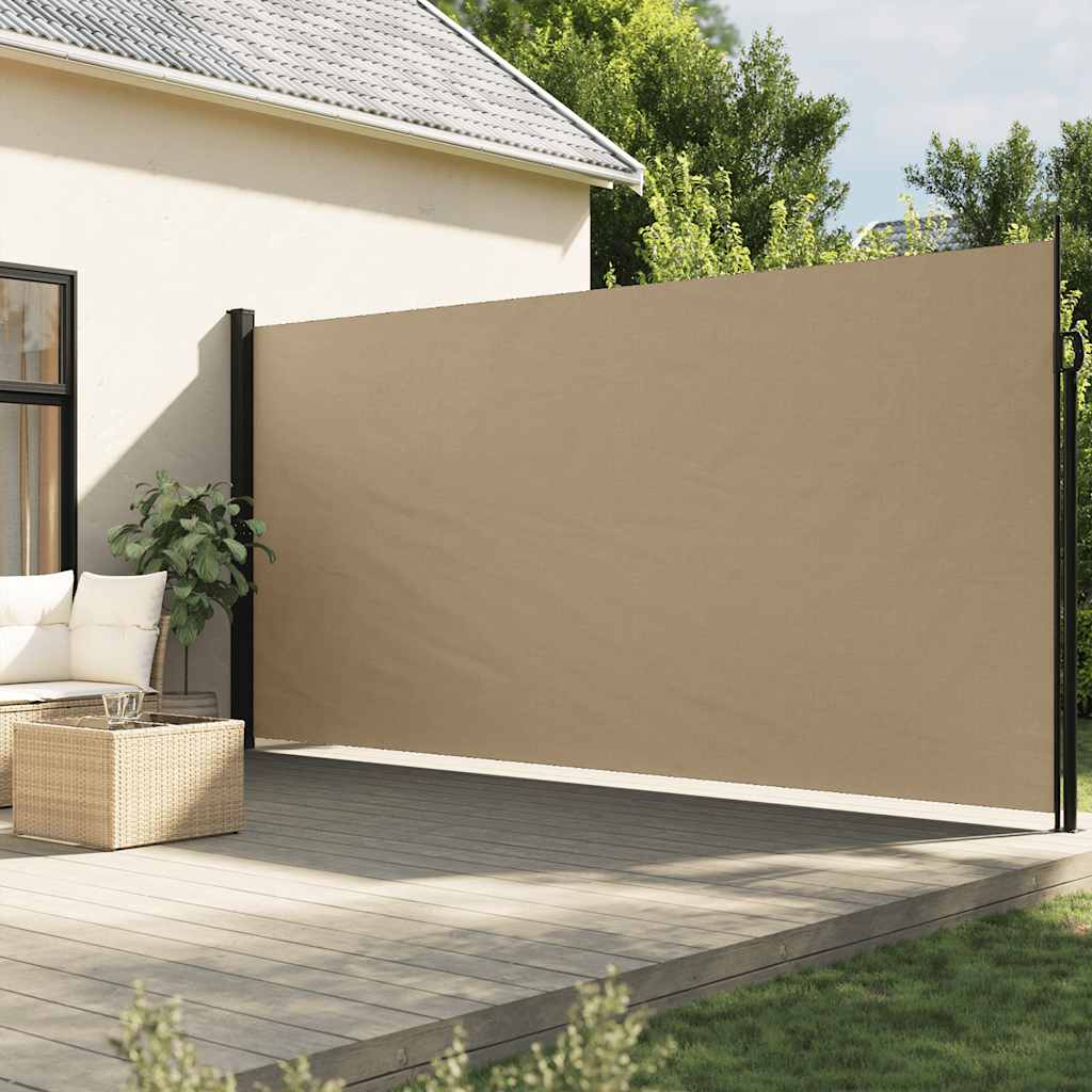 Retractable Side Awning Beige 220x600 cm