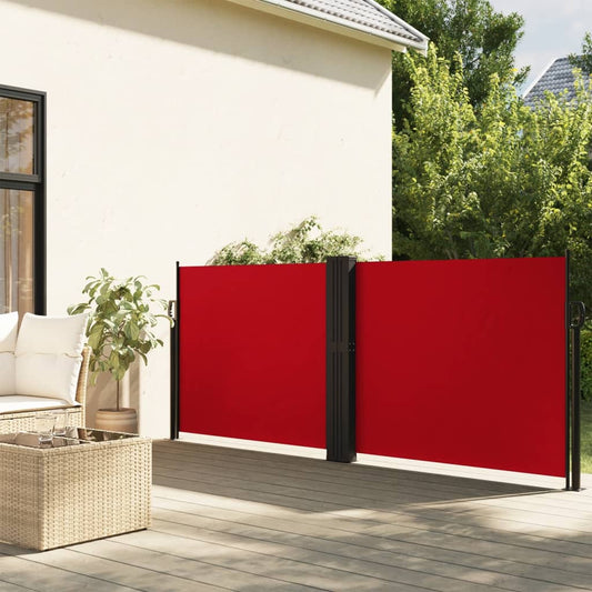 vidaXL Retractable Side Awning Red 100x600 cm