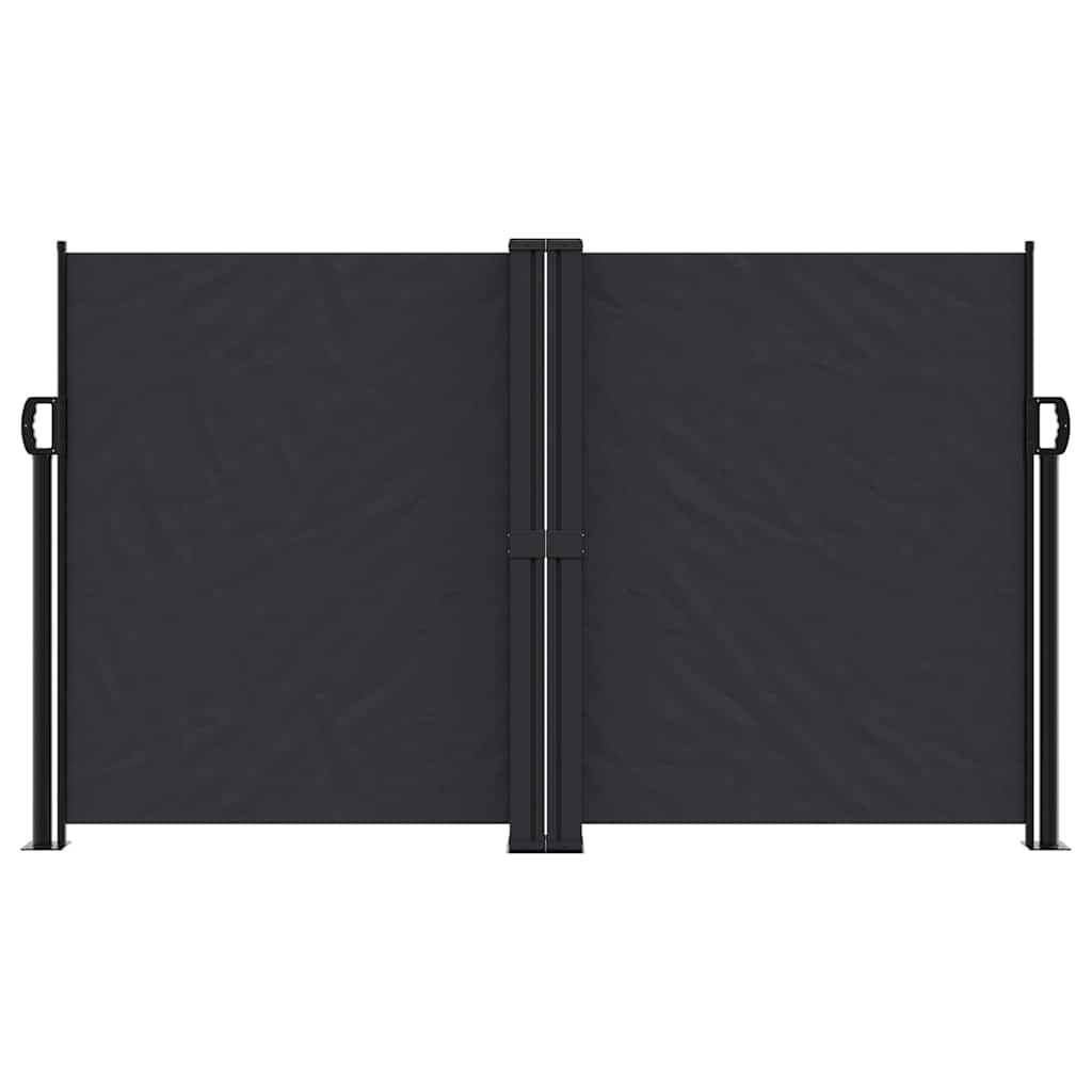 Retractable Side Awning Black 140x600 cm