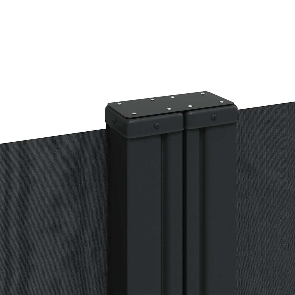 Retractable Side Awning Black 140x600 cm