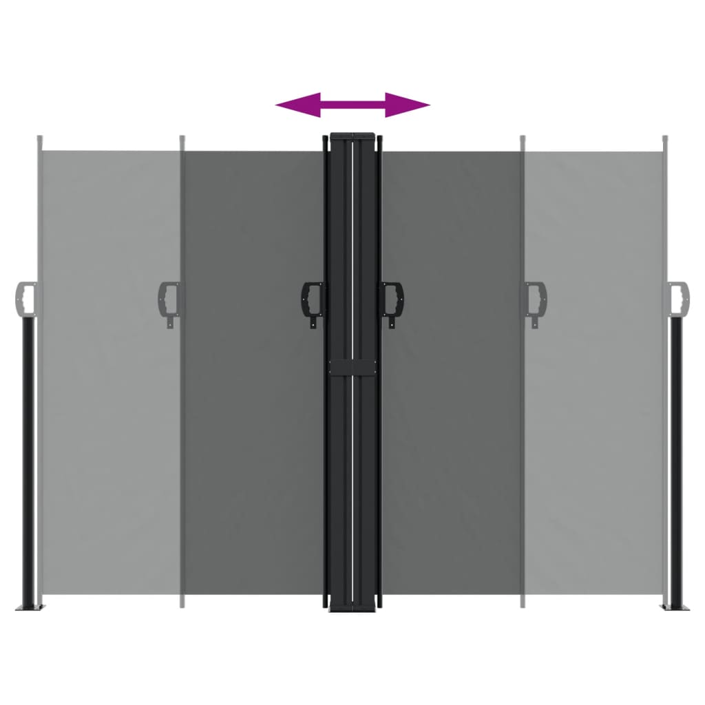 Retractable Side Awning Anthracite 180x600 cm