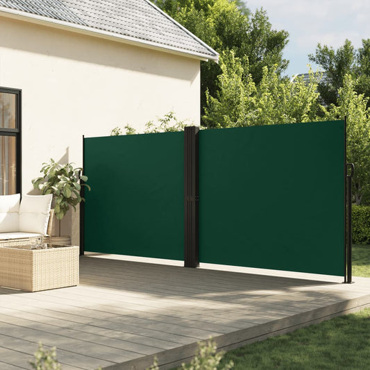 vidaXL Retractable Side Awning Dark Green 180x600 cm